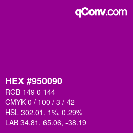 Color code: HEX #950090 | qconv.com