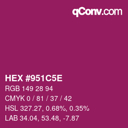 Código de color: HEX #951C5E | qconv.com