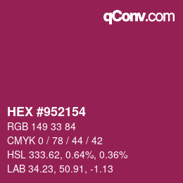 Color code: HEX #952154 | qconv.com