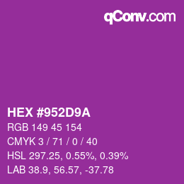 Color code: HEX #952D9A | qconv.com