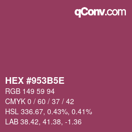 Código de color: HEX #953B5E | qconv.com