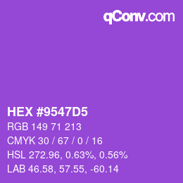 Color code: HEX #9547D5 | qconv.com