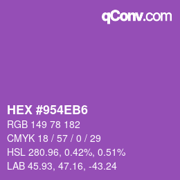 Color code: HEX #954EB6 | qconv.com