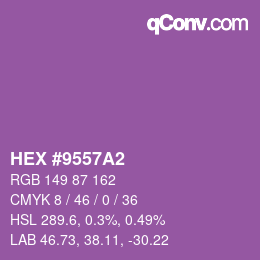 Farbcode: HEX #9557A2 | qconv.com