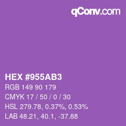 Color code: HEX #955AB3 | qconv.com