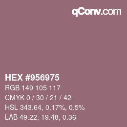 Color code: HEX #956975 | qconv.com