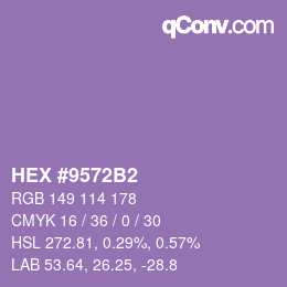 Color code: HEX #9572B2 | qconv.com