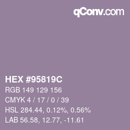 Color code: HEX #95819C | qconv.com