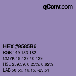 Color code: HEX #9585B6 | qconv.com