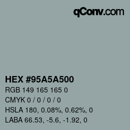 Color code: HEX #95A5A500 | qconv.com