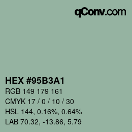 Color code: HEX #95B3A1 | qconv.com