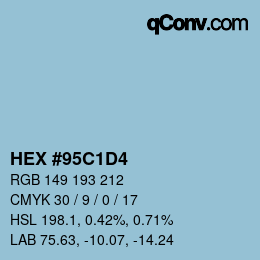 Color code: HEX #95C1D4 | qconv.com