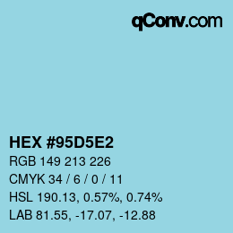Color code: HEX #95D5E2 | qconv.com