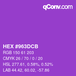 Color code: HEX #963DCB | qconv.com