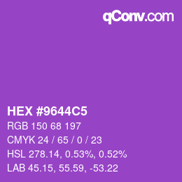 Color code: HEX #9644C5 | qconv.com