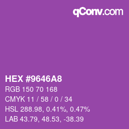 Color code: HEX #9646A8 | qconv.com