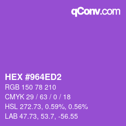Color code: HEX #964ED2 | qconv.com