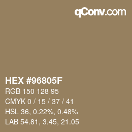 Código de color: HEX #96805F | qconv.com