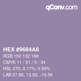Color code: HEX #9684A8 | qconv.com