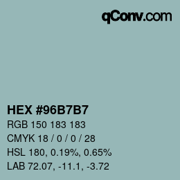 Color code: HEX #96B7B7 | qconv.com - big