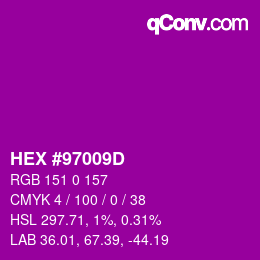 Color code: HEX #97009D | qconv.com
