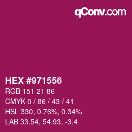 Color code: HEX #971556 | qconv.com
