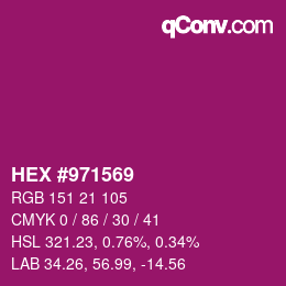 Color code: HEX #971569 | qconv.com