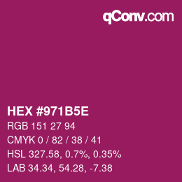 Color code: HEX #971B5E | qconv.com