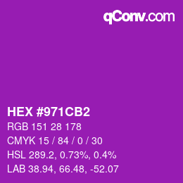 Color code: HEX #971CB2 | qconv.com