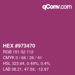Color code: HEX #973470 | qconv.com