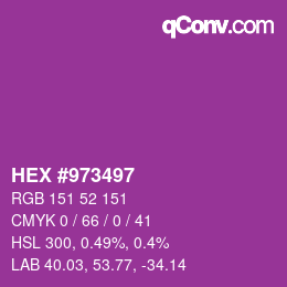 カラーコード: HEX #973497 | qconv.com