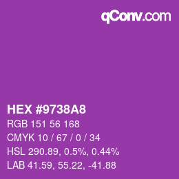 Color code: HEX #9738A8 | qconv.com