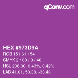 Color code: HEX #973D9A | qconv.com