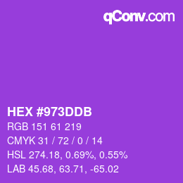 カラーコード: HEX #973DDB | qconv.com