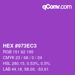 カラーコード: HEX #973EC3 | qconv.com