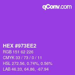 カラーコード: HEX #973EE2 | qconv.com