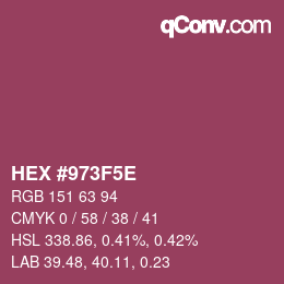 Código de color: HEX #973F5E | qconv.com