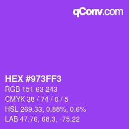 Código de color: HEX #973FF3 | qconv.com