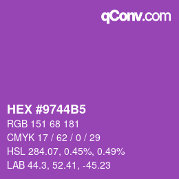 Color code: HEX #9744B5 | qconv.com