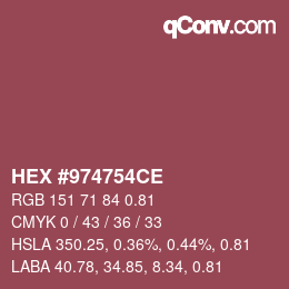 Código de color: HEX #974754CE | qconv.com