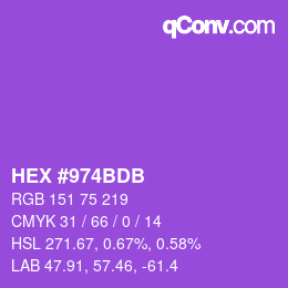Color code: HEX #974BDB | qconv.com