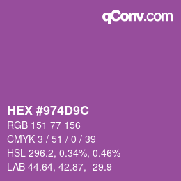 Color code: HEX #974D9C | qconv.com