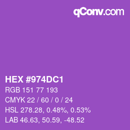 Color code: HEX #974DC1 | qconv.com