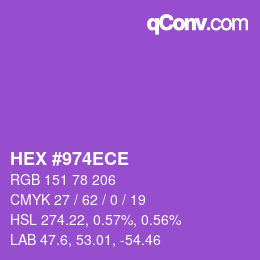 Color code: HEX #974ECE | qconv.com