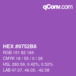 Color code: HEX #9752B8 | qconv.com