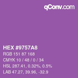 颜色代码: HEX #9757A8 | qconv.com