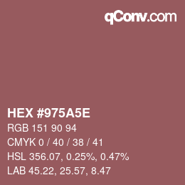 Color code: HEX #975A5E | qconv.com