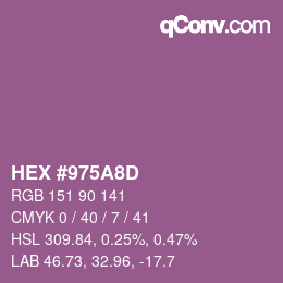 Color code: HEX #975A8D | qconv.com