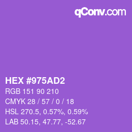 Color code: HEX #975AD2 | qconv.com
