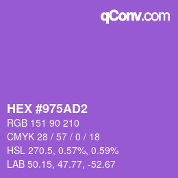 Color code: HEX #975AD2 | qconv.com